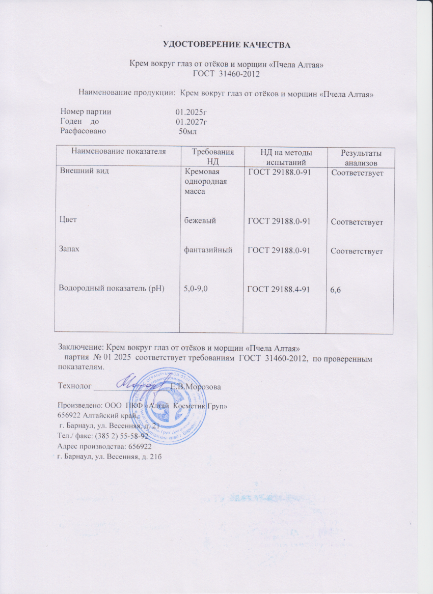 Паспорт №012025